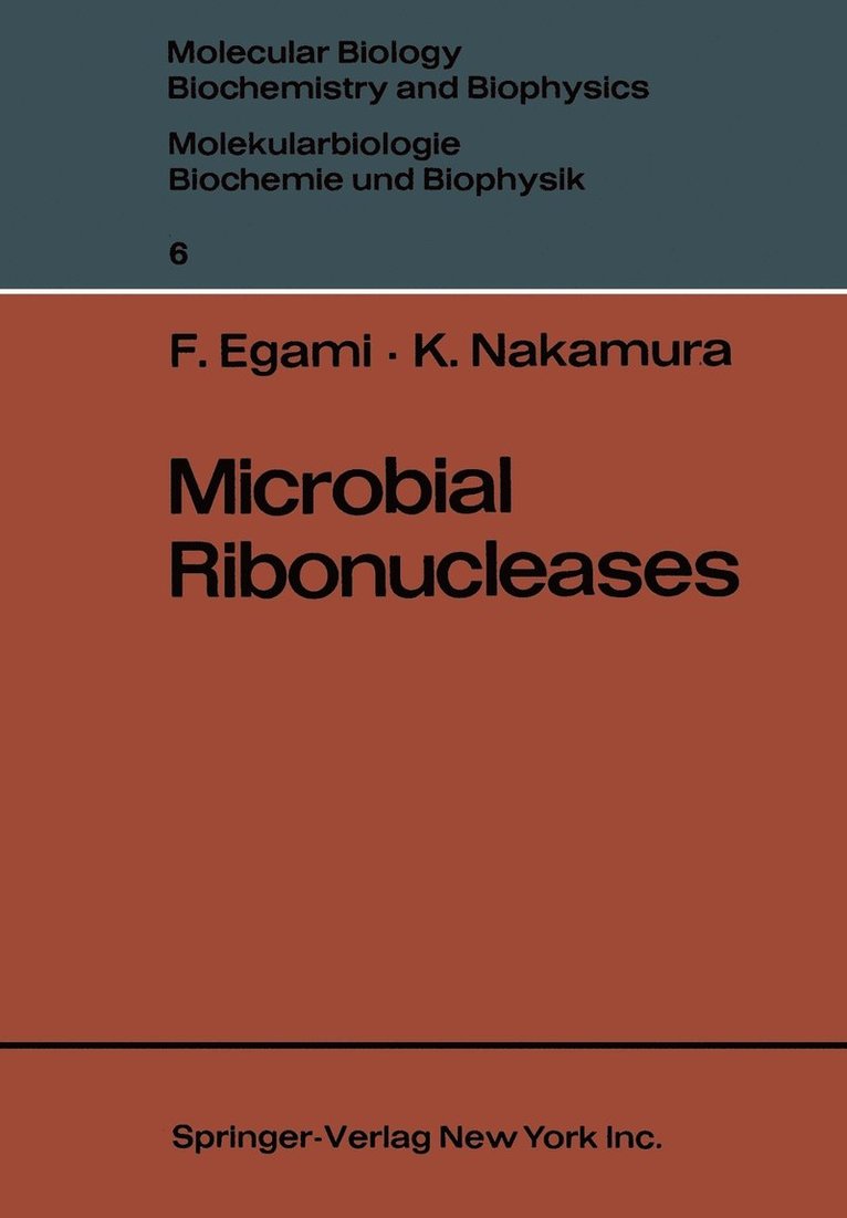 Fujio Egami, K. Nakamura - Microbial Ribonucleases, Häftad