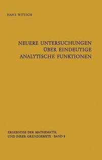 bokomslag Neuere Untersuchungen über eindeutige analytische Funktionen