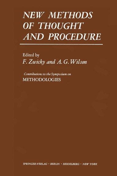 F. Zwicky, A. G. Wilson - New Methods of Thought and Procedure, Häftad