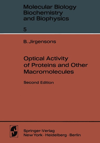 bokomslag Optical Activity of Proteins and Other Macromolecules