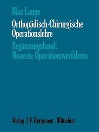 bokomslag Orthopdisch-Chirurgische Operationslehre