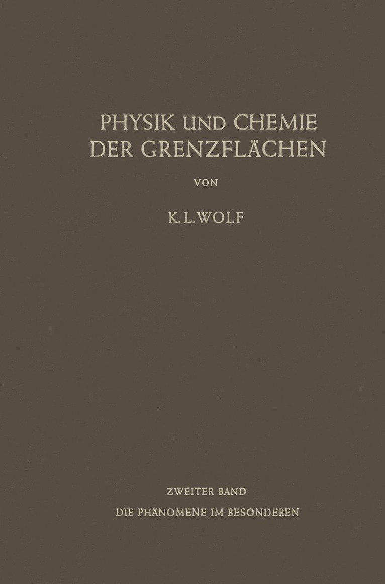 Physik und Chemie der Grenzflchen 1