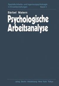 bokomslag Psychologische Arbeitsanalyse