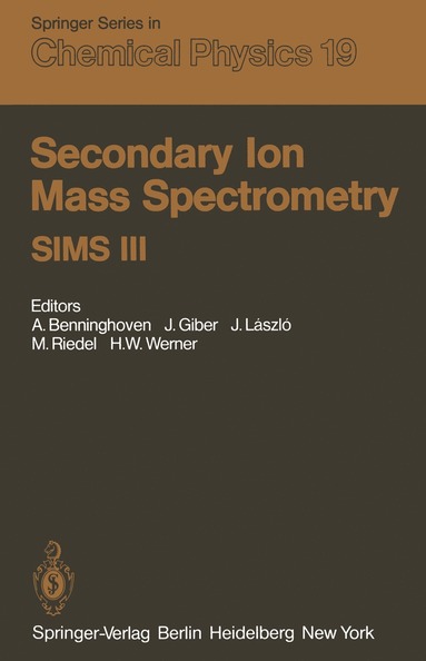 bokomslag Secondary Ion Mass Spectrometry SIMS III