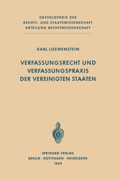 bokomslag Verfassungsrecht und Verfassungspraxis der Vereinigten Staaten