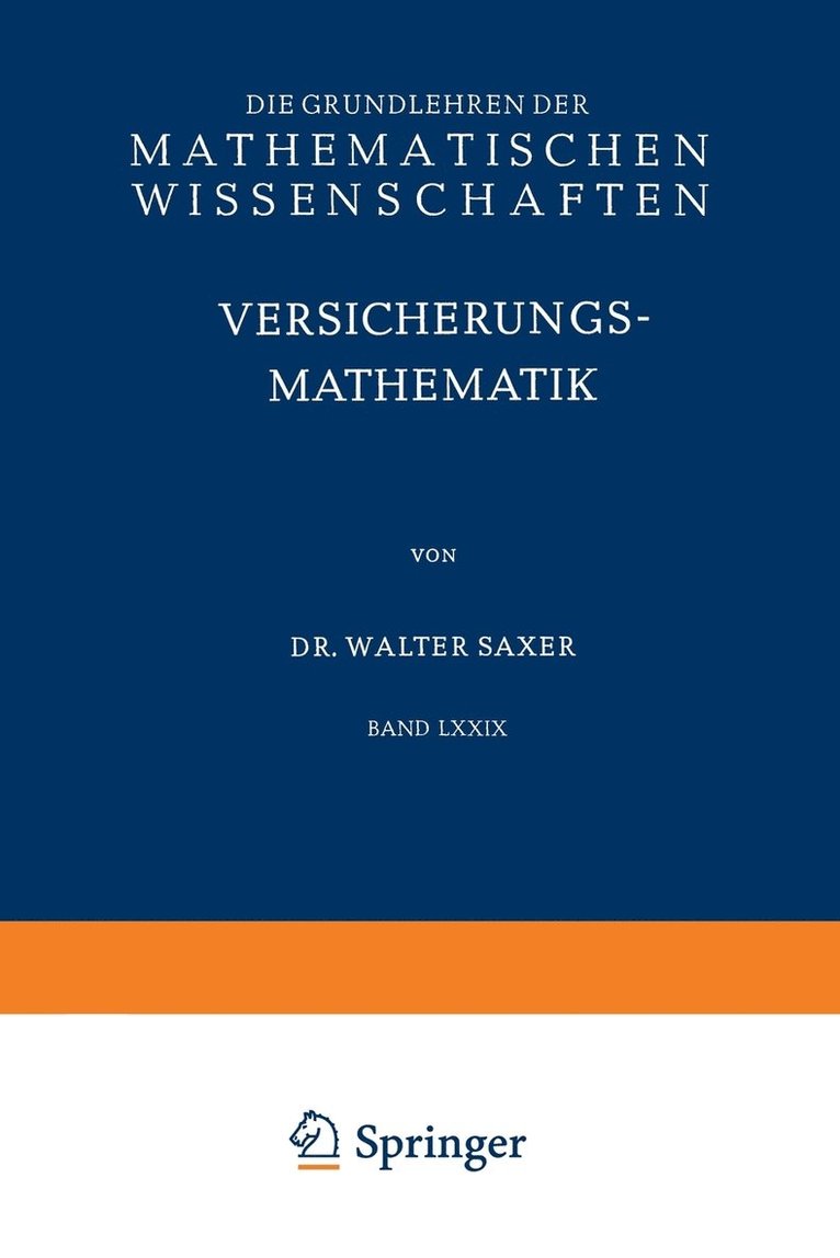 Versicherungsmathematik 1