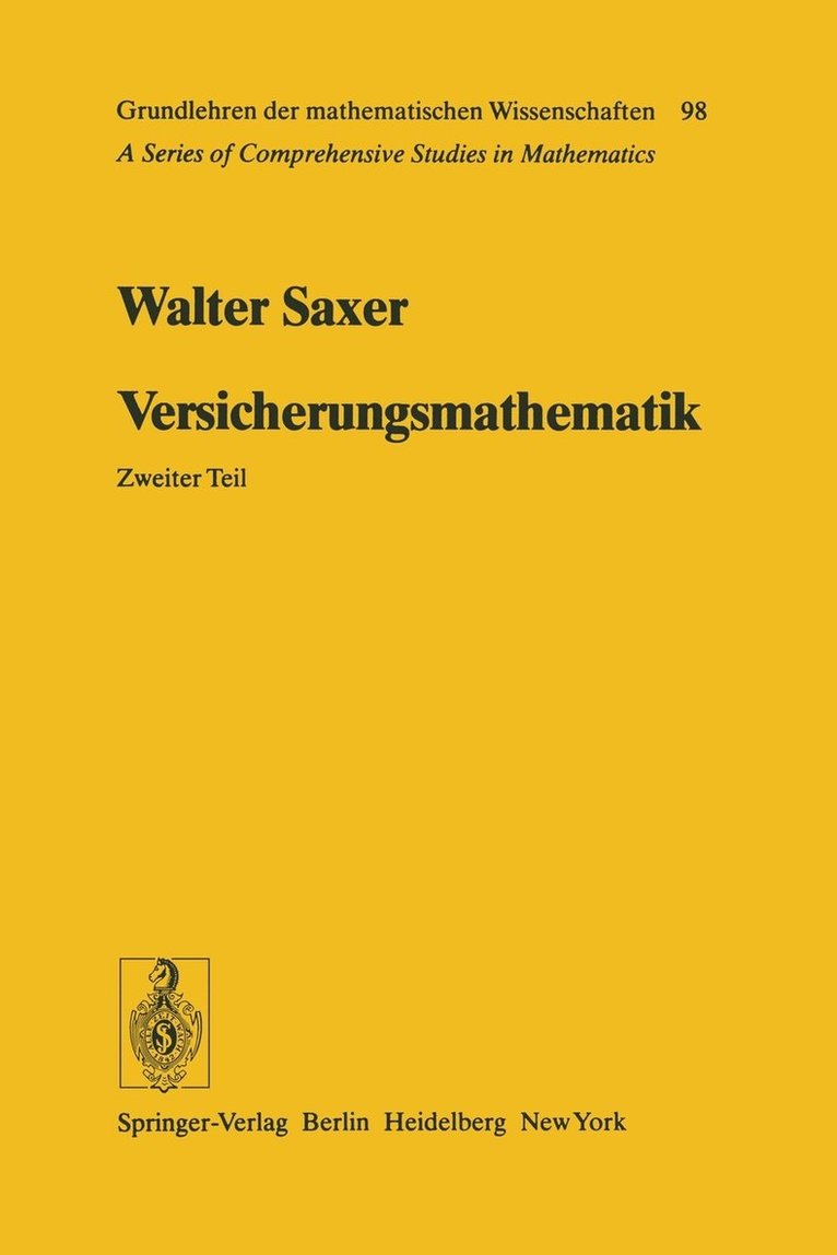 Versicherungsmathematik 1