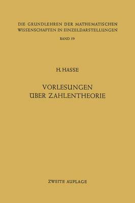 Helmut Hasse - Vorlesungen über Zahlentheorie, Häftad