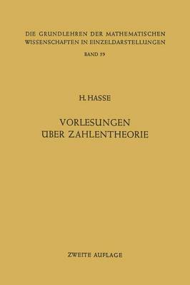 Vorlesungen ber Zahlentheorie 1