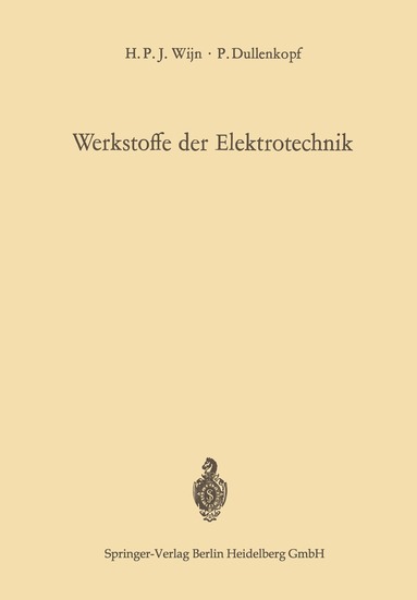 bokomslag Werkstoffe der Elektrotechnik
