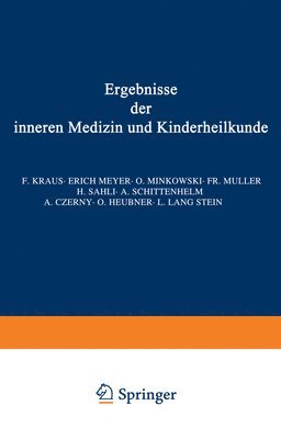 bokomslag Ergebnisse der inneren Medizin und Kinderheilkunde