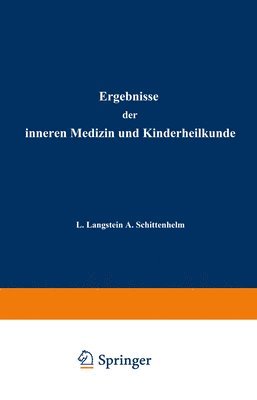 bokomslag Ergebnisse der Inneren Medizin und Kinderheilkunde