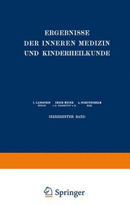 bokomslag Ergebnisse der Inneren Medizin und Kinderheilkunde