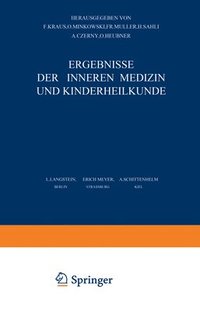 bokomslag Ergebnisse der Inneren Medizin und Kinderheilkunde