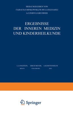 Ergebnisse der Inneren Medizin und Kinderheilkunde 1