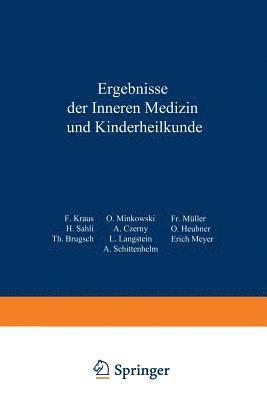 bokomslag Ergebnisse der inneren Medizin und Kinderheilkunde