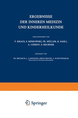 bokomslag Ergebnisse der inneren Medizin und Kinderheilkunde