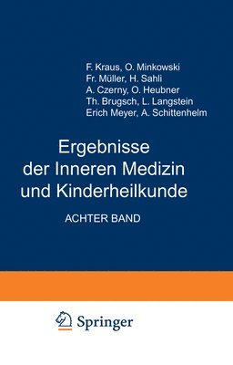 Ergebnisse der Inneren Medizin und Kinderheilkunde 1