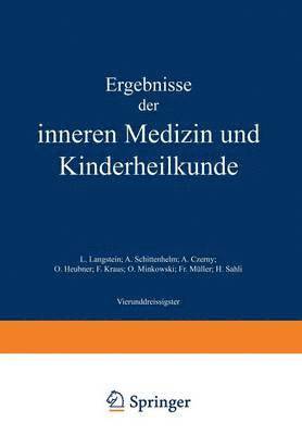 Ergebnisse der Inneren Medizin und Kinderheilkunde 1