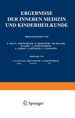 bokomslag Ergebnisse der Inneren Medizin und Kinderheilkunde