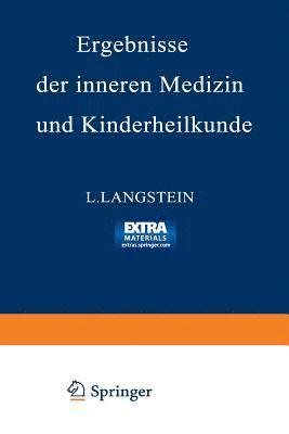 bokomslag Ergebnisse der inneren Medizin und Kinderheilkunde