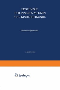 bokomslag Ergebnisse der Inneren Medizin und Kinderheilkunde