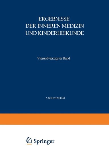 bokomslag Ergebnisse der Inneren Medizin und Kinderheilkunde