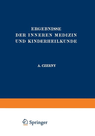 bokomslag Ergebnisse der Inneren Medizin und Kinderheilkunde