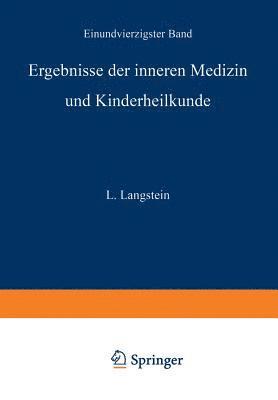 bokomslag Ergebnisse der inneren Medizin und Kinderheilkunde