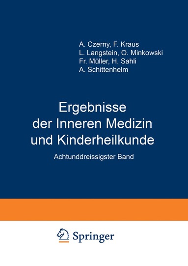 bokomslag Ergebnisse der Inneren Medizin und Kinderheilkunde