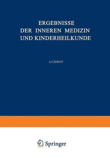 bokomslag Ergebnisse der Inneren Medizin und Kinderheilkunde