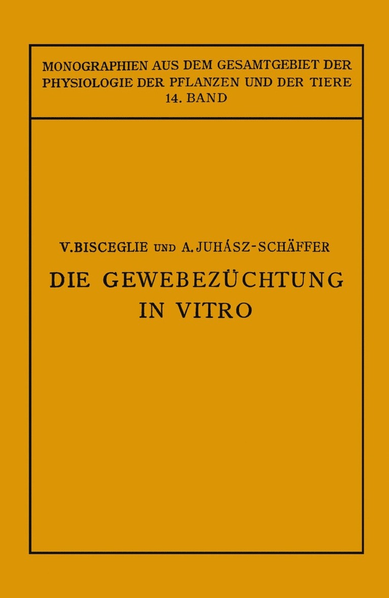 Die Gewebezchtung in Vitro 1