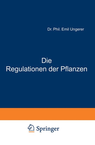 bokomslag Die Regulationen der Pflanzen