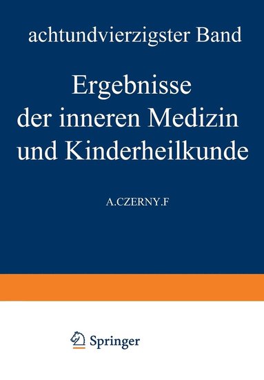 bokomslag Ergebnisse der Inneren Medizin und Kinderheilkunde