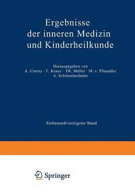 bokomslag Ergebnisse der Inneren Medizin und Kinderheilkunde