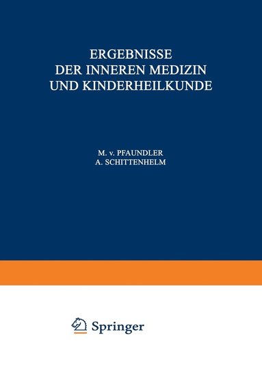 bokomslag Ergebnisse der Inneren Medizin und Kinderheilkunde