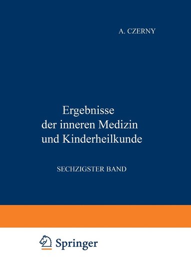 bokomslag Ergebnisse der Inneren Medizin und Kinderheilkunde