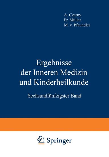 bokomslag Ergebnisse der Inneren Medizin und Kinderheilkunde