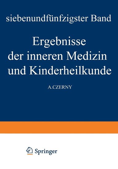 bokomslag Ergebnisse der Inneren Medizin und Kinderheilkunde