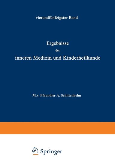 bokomslag Ergebnisse der Inneren Medizin und Kinderheilkunde