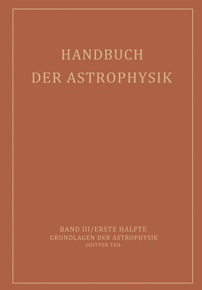 Handbuch der Astrophysik 1