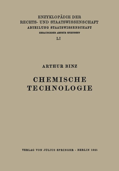 bokomslag Chemische Technologie