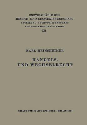 Handels- und Wechselrecht 1