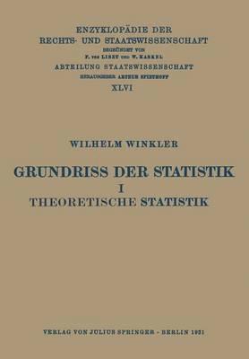 bokomslag Grundriss der Statistik I Theoretische Statistik