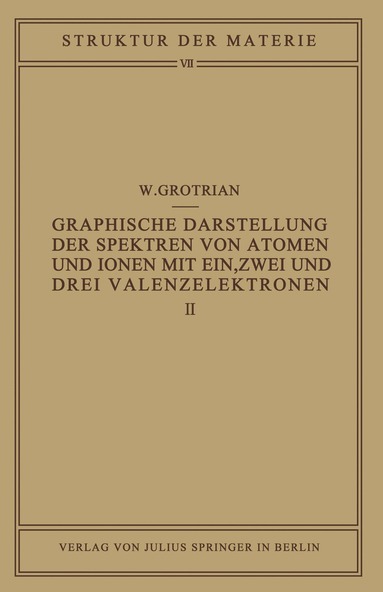 bokomslag Graphische Darstellung der Spektren von Atomen und Ionen mit ein, zwei und drei Valenzelektronen