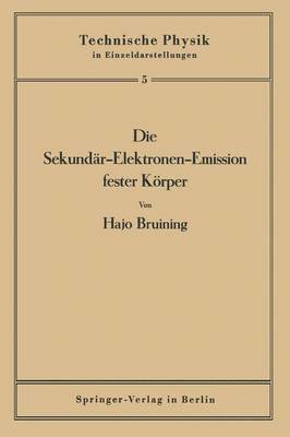 bokomslag Die Sekundär-Elektronen-Emission fester Körper