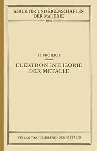 bokomslag Elektronentheorie der Metalle