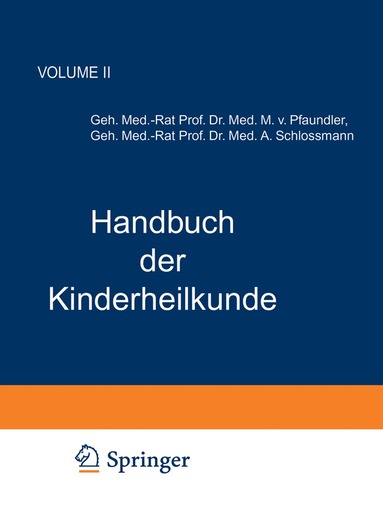 bokomslag Handbuch der Kinderheilkunde