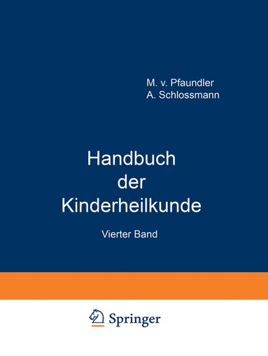 bokomslag Handbuch der Kinderheilkunde