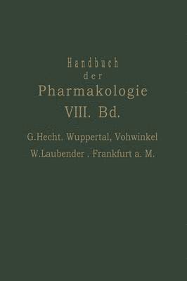 Handbuch der Experimentellen Pharmakologie 1